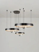 Axyaa Luxury Electroplated Circular Hall Light: Modern, Simple, Atmospheric Pendant