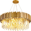 Axyaa Stainless Steel Crystal Chandelier for Luxe Interiors