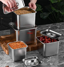 Axya Stainless Steel Seasoning Jars Set with Covers and Storage Box
