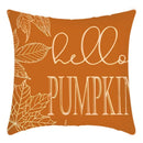 Axyaa Pumpkin Linen Throw Pillow Cover 18x18in for Thanksgiving Couch