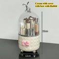 Makeup Brush Organizer with 360° Rotation and Dust Cover by Axyaa