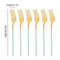 Axyaa 6Pcs Dinner Fork Set Stainless Steel Silverware Cutlery Mirror Flatware