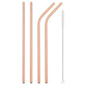 Axyaa Stainless Steel Straw Set with Cleaner Brush Home Bar Accessory