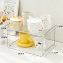 Axyaa Glass Cup Holder Tray Organizer for Kitchen and Living Room Storage