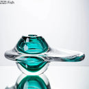 Green Glass Gyroscope Vase by Axyaa - Creative Desk Decoration & Floral Arrangement