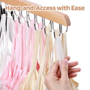 Axyaa 20-Hook Wooden Clothes Hanger Organizer