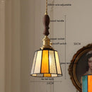 Axyaa Vintage LED Pendant Lamp with Copper Socket and Glass Shade