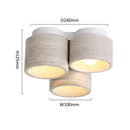 Axyaa Wood Grain Stone Ceiling Light for Home Decoration, LED Light with Wabi Sabi Aesthetic