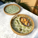 Axyaa Rattan Shell Tray: Handmade Light Luxury Style for Home Organization & Decoration