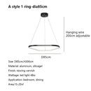 Axyaa Irregular Geometry Ring LED Chandelier Pendant Light for Living, Dining, and Bedroom