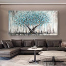 Turquoise Tree Botanical Wall Art Print by Axyaa for Modern Home Decor