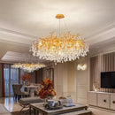 Axyaa Luxury Crystal Ceiling Chandelier: Modern Living Room Dining Bedroom Pendant Light