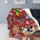 Axyaa ELF Nutcrackers Blanket: Festive Flannel Throw for Home Decor