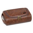 Axyaa Retro PU Leather Toiletry Bag: Unisex Travel Organizer | Men's Gift