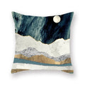 Axyaa Gold Mountains Geometric Sun Moon Cushion Cases- Home Decor Almofadas