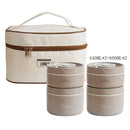 Axyaa Double-layer Insulated Stainless Steel Lunch Box with Storage Bag