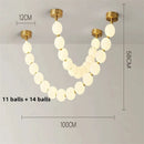 Axyaa White Ball LED Pendant Light Chandelier for Stylish Indoor Decor