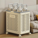 Yoga Mat Storage Basket & Collapsible Laundry Bin with Wheels by Axyaa