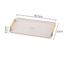 Axyaa Plastic Food Storage Tray Breakfast Plate Rectangular Cosmetic Dish