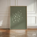 Axyaa Japanese Green Wall Art: Birds & Animals Canvas Prints for Modern Home Decor