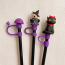 Silicone Straw Caps for Axyaa 30&40oz Tumbler Cup: Reusable & Cute Hallowmas Design