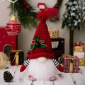 Axyaa Glowing Rudolph Doll Ornaments Knitted Pointed Hat with Lights