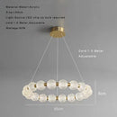 Axyaa Nordic LED Chandelier: Luxury Cream Bean Ceiling Light