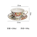 Axyaa Floral Porcelain Coffee Mug and Saucer Set - Creative Tea Cup for Home Breakfast