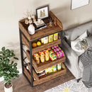 Axyaa 5-Tier Wood Fruit & Vegetable Storage Rack: Pull-Out Snack Stand Organizer