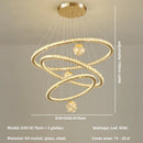 Axyaa Modern LED Pendant Lights | Luxury Foyer Chandelier for Villa Stairs