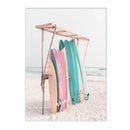 Nordic Beach Surfing Coconut Tree Poster Art Print Modern Home Decor by Axyaa