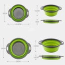 Axyaa Silicone Collapsible Drain Basket: Kitchen Tool for Washing Vegetables & Fruits