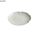 Axyaa Flower Shape Ceramic Dim Sum Plate Set for Molecular Cuisine and Desserts