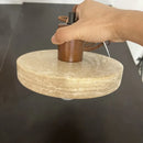 Axyaa Stone Pendant Light: Elegant Travertine Hanging Lamp for Home Décor