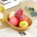 Axyaa Rattan Serving Baskets: Bread Fruit Vegetables Cake Dim Sum Tray Styles
