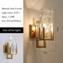 Axyaa Crystal Wall Lamp: Luxury Living Room Staircase & Bedroom Bedside Light