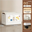 Axyaa 6 Tier Foldable Storage Box with Rolling Wheels for Home Organization