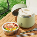 Axyaa Kids Stainless Steel Bento Lunch Box with Food Warmer & Storage Bag