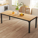 Axyaa Rustic Wood Dining Table, 200cm Long Rectangular Kitchen Table for 6-8 People