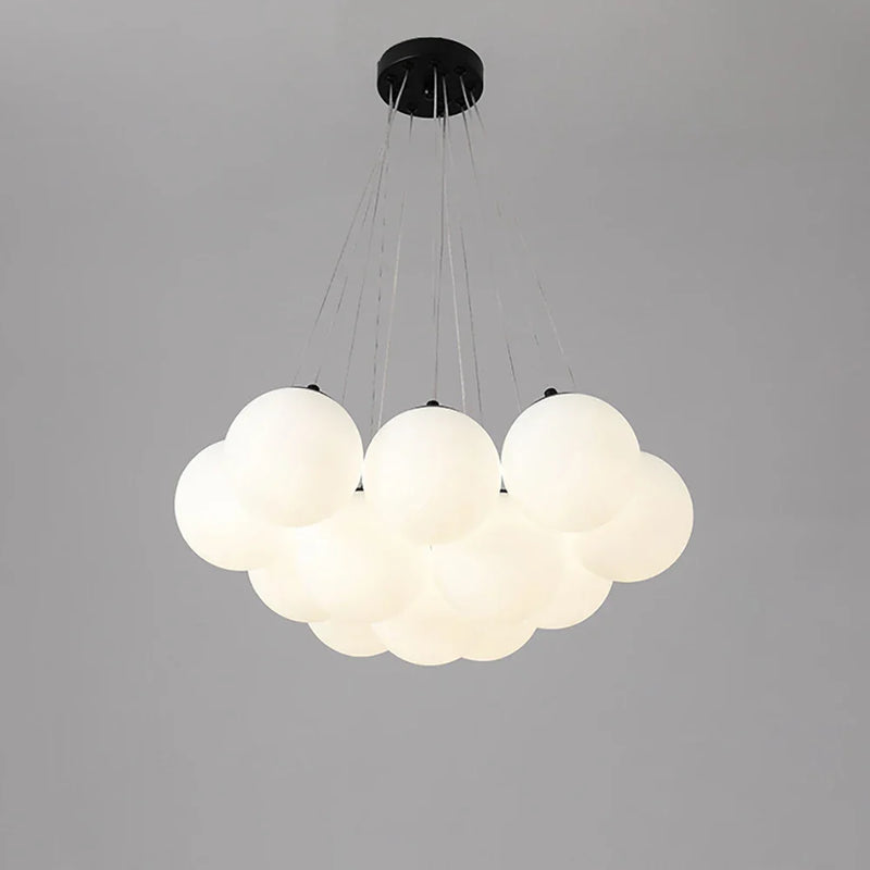Axyaa Modern Nordic Bubble Glass Ball Pendant Chandelier for Living Room and Kitchen