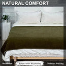 Axyaa King Size Wool Blanket, Olive Green, Washable, Best for Camping