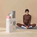 Axyaa Yoga Mat Storage Organizer: Multi-Pocket Home Gym Rack, Large Capacity, Solid Color