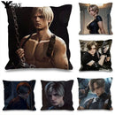 Axyaa Leon Kennedy Anime Pillowcase - 45x45 Decorative Cushion Cover