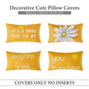 Axyaa Happy Bird Yellow Pillowcase Sofa Cover Home Decor Customizable 30x50 40x60