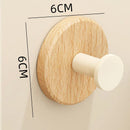 Axyaa Wood Hook Hanging Storage Rack for Bathroom Kitchen Bedroom Coat Towel Key