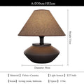 Axyaa Ceramic Black Floor Lamp with LED Light, Elegant Decor for Living Room
