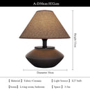 Axyaa Ceramic Black Floor Lamp with LED Light, Elegant Decor for Living Room