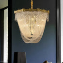Axyaa Gold Luxury Chandelier for Living Room Dining Hall Island LED Lighting