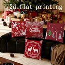 Axyaa Christmas Print Pillow Cover for Sofa, Bed, and Car