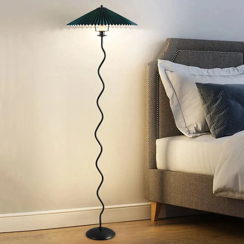 Nordic Modern Pleated Skirt Floor Lamp by Axyaa